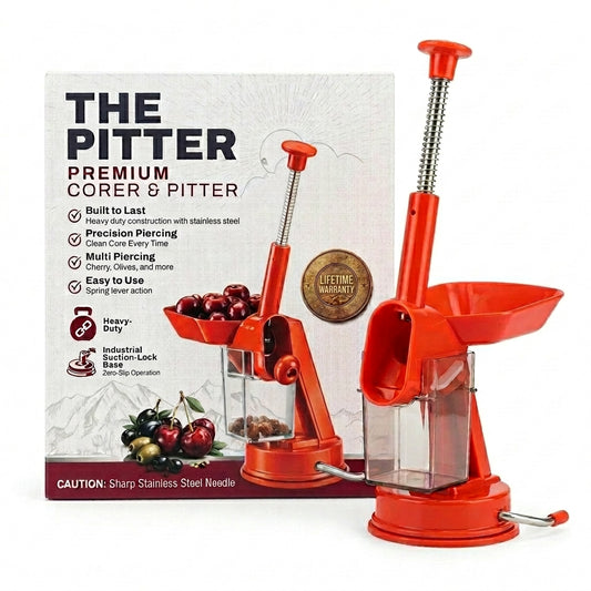 The Pitter by BakeBarn - High Capacity Cherry Pitter, Olive Corer