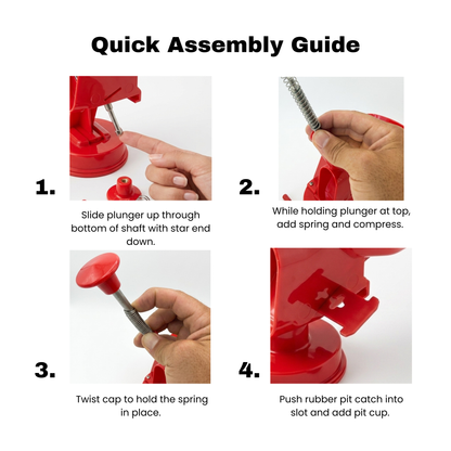 The Pitter by BakeBarn - High Capacity Cherry Pitter, Olive Corer