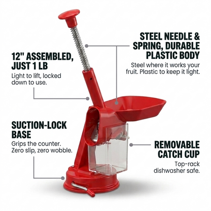 The Pitter by BakeBarn - High Capacity Cherry Pitter, Olive Corer